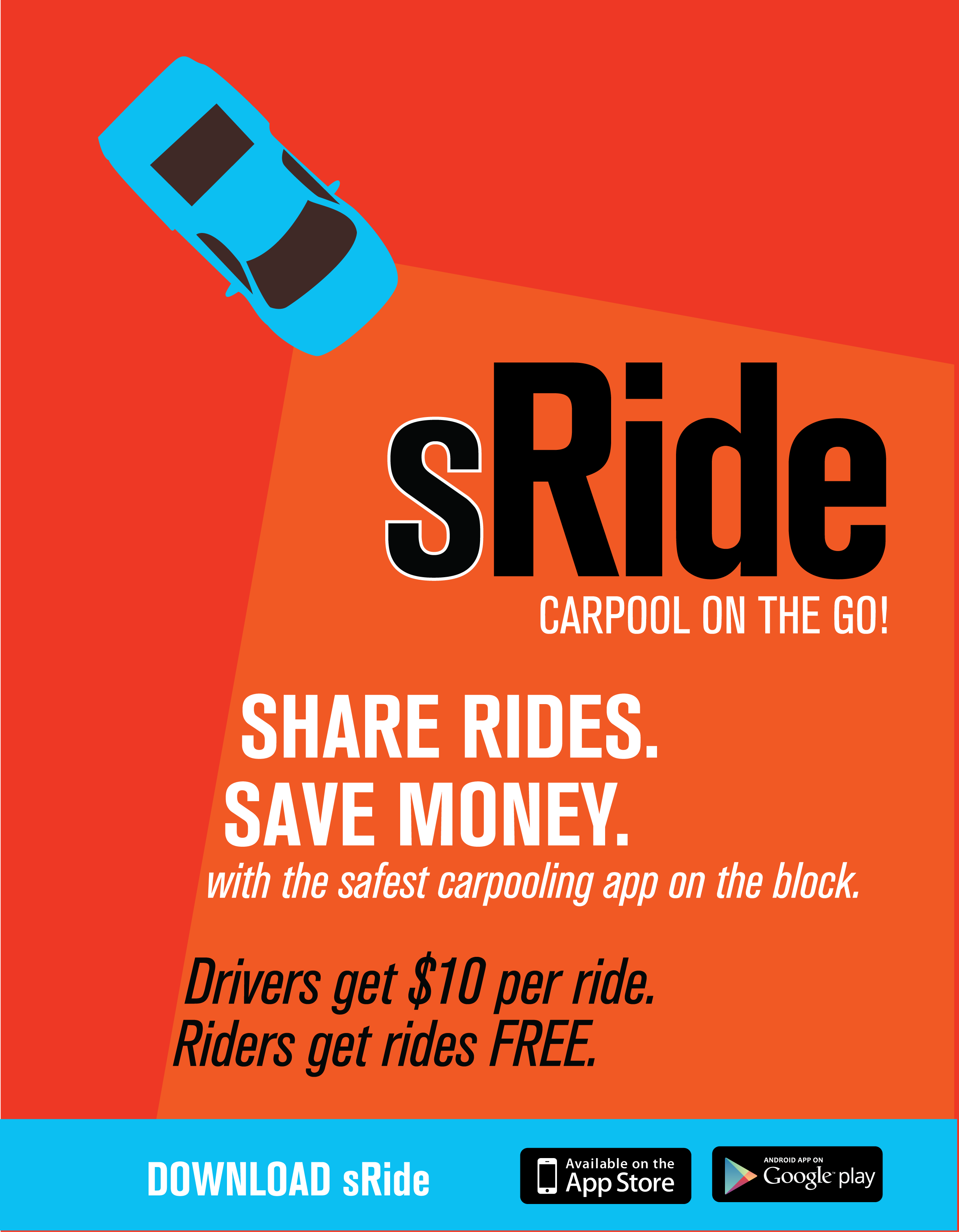 SRide - Leaflet Promo carpool Hoboken