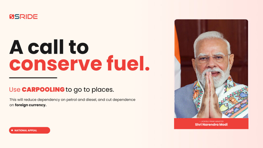 PM Modi Urges Indians to Embrace Carpooling — Here’s How You Can Save Fuel & Join 3M+ sRide Users