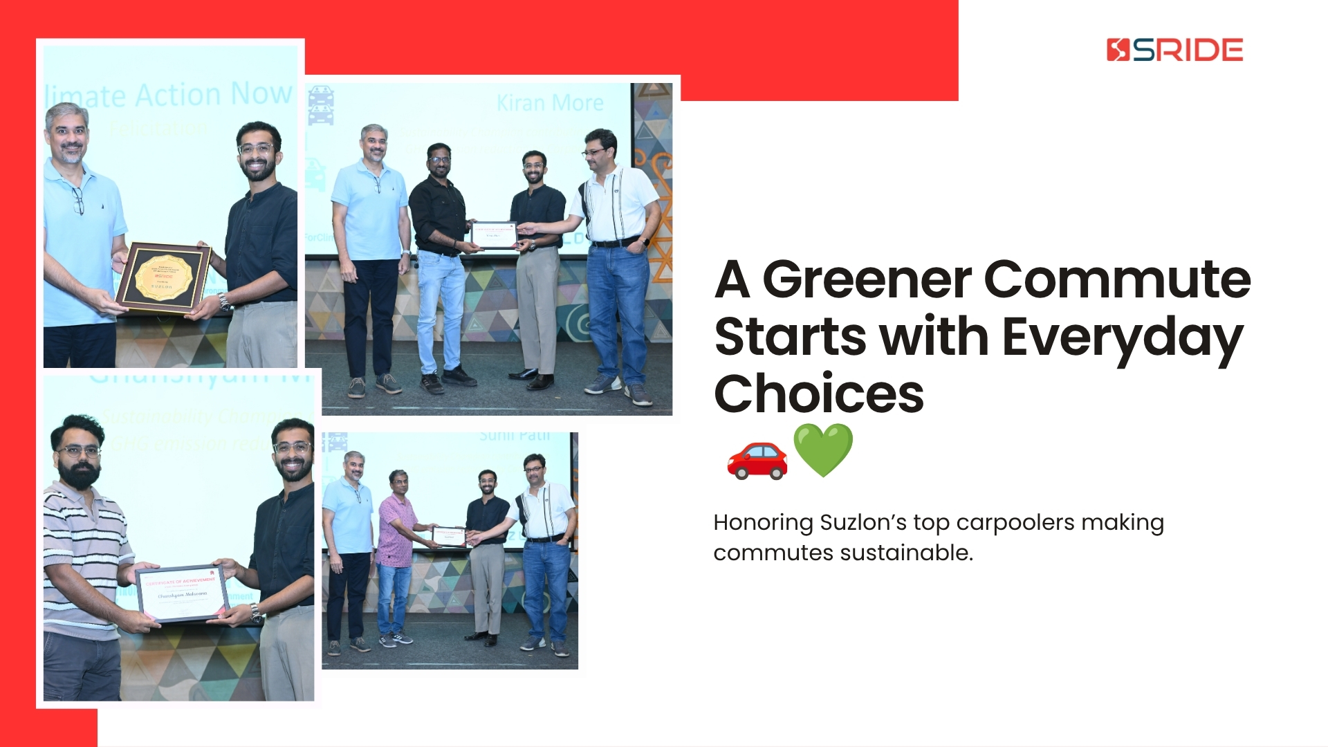 Suzlon x sRide: Honouring the Champions of Sustainable Commuting on World Environment Day